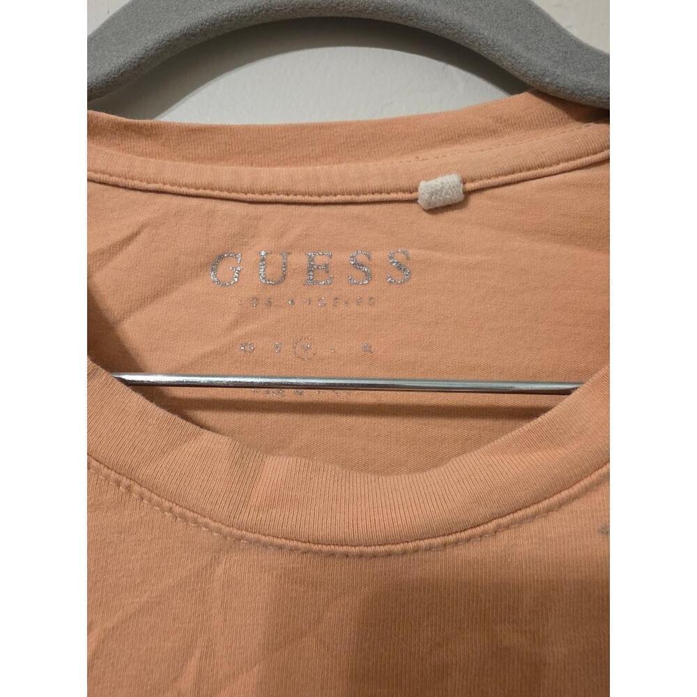 GUESS Peach Rhinestone Logo Baby Tee ✨ - Picture 4 of 6